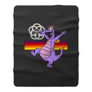 Figment at Epcot Black Fleece Blanket