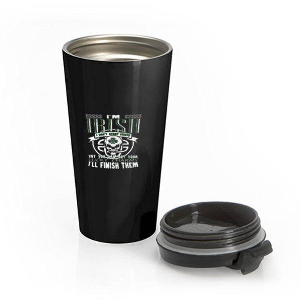 Finish Them Irish Stainless Steel Travel Mug