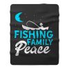 Fishing Family Peace Fleece Blanket