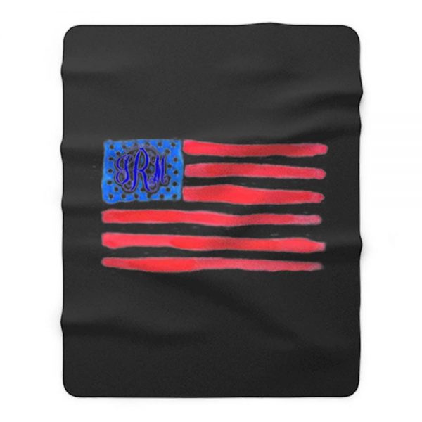 Flag Monogram Fleece Blanket