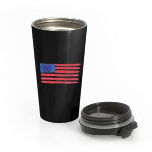 Flag Monogram Stainless Steel Travel Mug