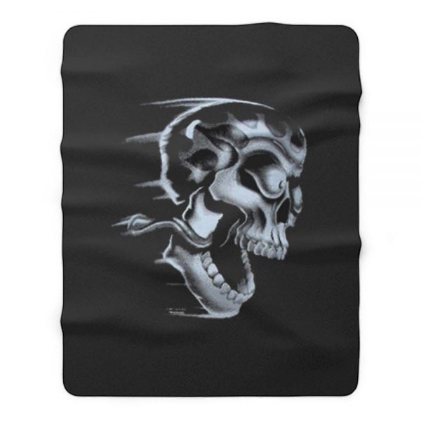 Flaming Skull Fleece Blanket