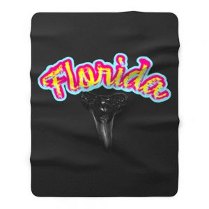 Florida Shark Tooth Summer Vacation Fleece Blanket