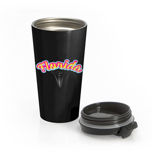 Florida Shark Tooth Summer Vacation Stainless Steel Travel Mug