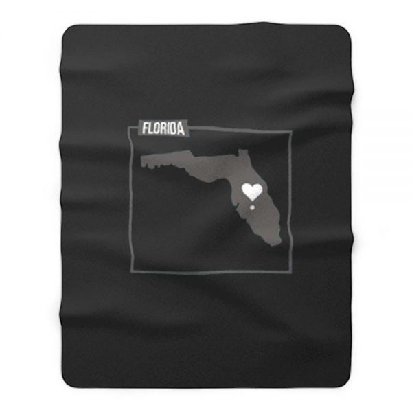 Florida State Map Art Fleece Blanket