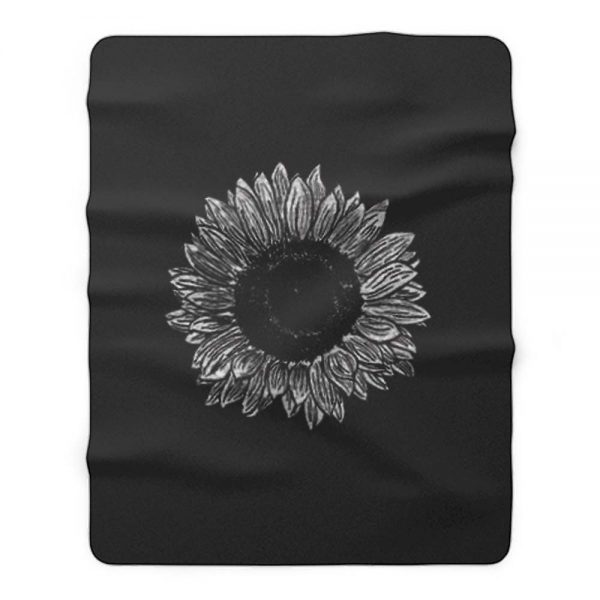 Flower Sketch Fleece Blanket