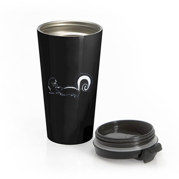 Flower Skunk Stainless Steel Travel Mug