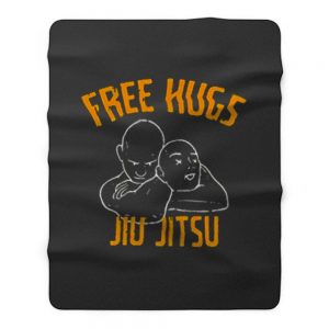 Free Hugs Jiu Jitsu Funny Fighter Martial Arts Vintage Fleece Blanket