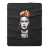 Frida Kahlo With Flowers Poster Artwork Long Sleeve Fleece Blanket