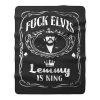 Fuck Elvis LEMMY Is King Fleece Blanket