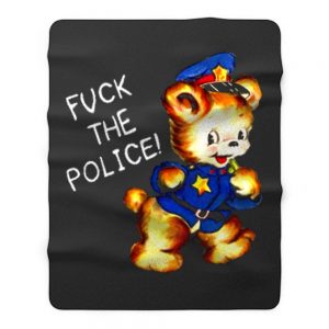 Fuck the Police Cat Fleece Blanket