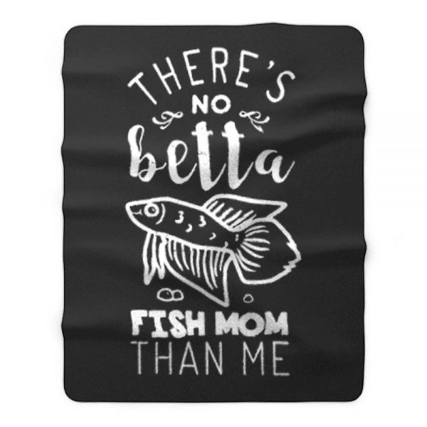 Funny Cute Betta Fish Mom Fleece Blanket