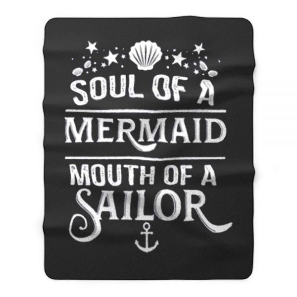 Funny Mermaid Fleece Blanket