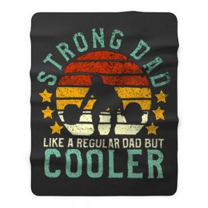 Funny Vintage Strength Training Fathers Fleece Blanket