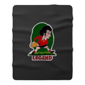 Gareth Edwards Wales Rugby Legend Fleece Blanket