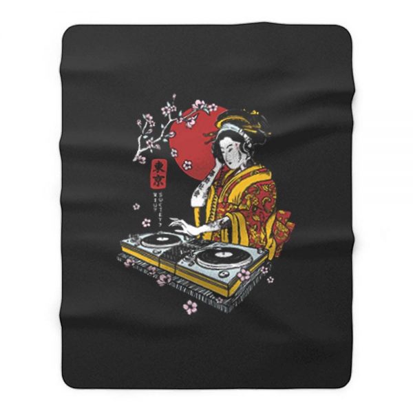 Geisha The Dj Japan Fleece Blanket