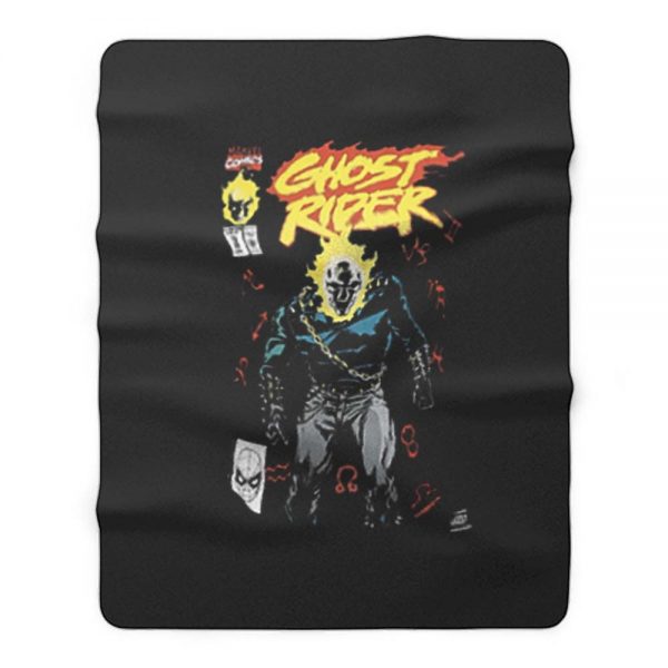 Ghost Rider Movie Vintage Fleece Blanket