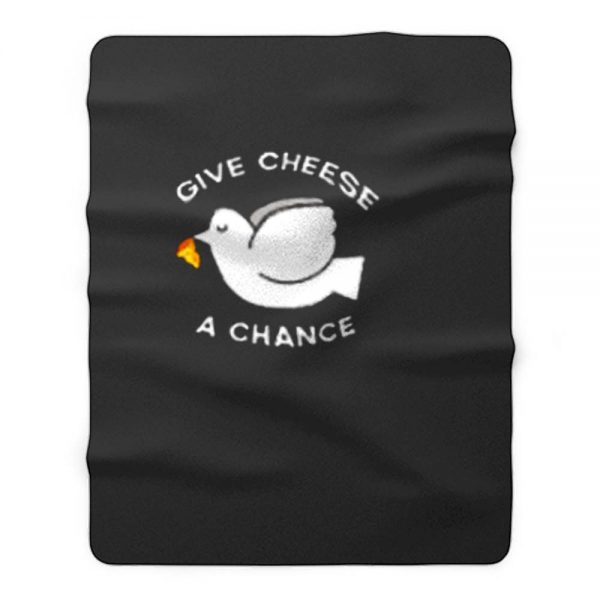 Give Cheese A Chance Peace Fleece Blanket