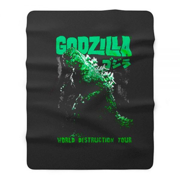 Godzilla World Destruction Fleece Blanket