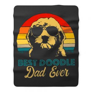 Golden Doodle Best Doodle Dad Ever Funny Fleece Blanket