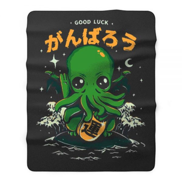 Good Luck Cthulhu Japan Fleece Blanket