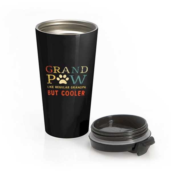 Grand Pow Like Regular Grandpa But Cooler Stainless Steel Travel Mug