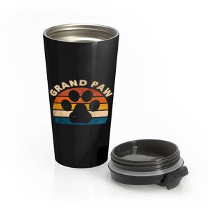 Grandpa Paw Pet Animal Lover Stainless Steel Travel Mug