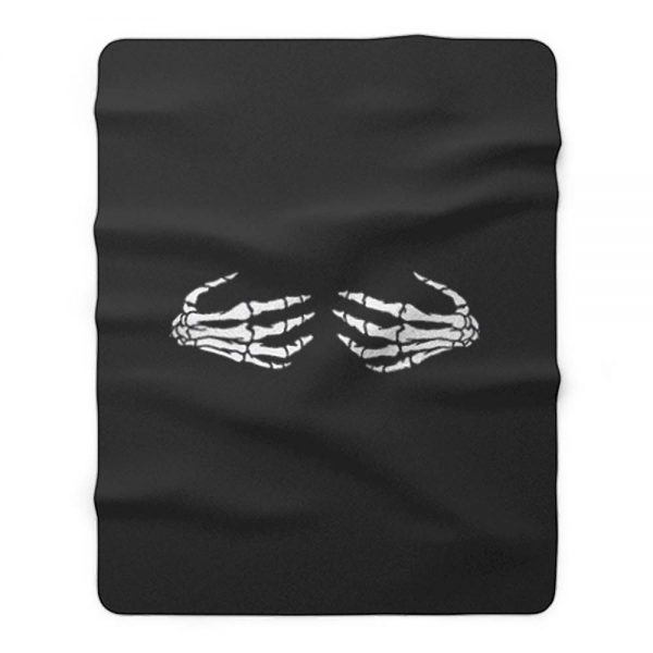 HALLOWEEN skeleton hands Fleece Blanket