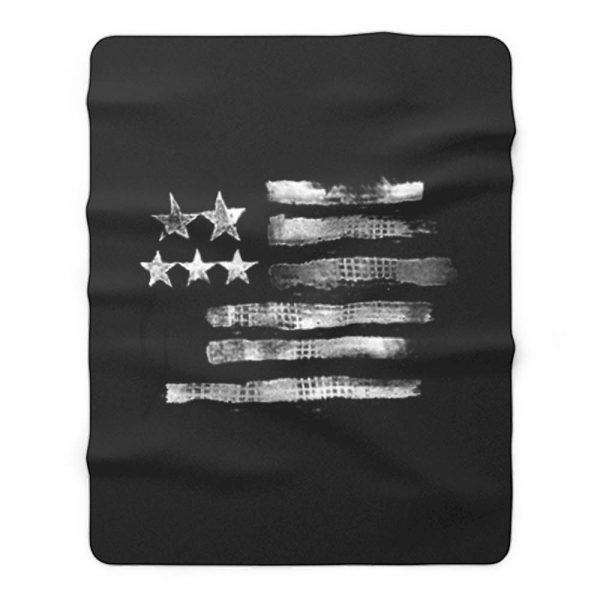 Hanes American Flag Fleece Blanket