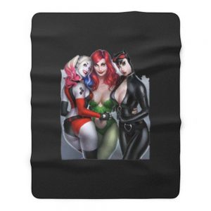 Harley Quinn Poison Ivy Superhero Sexy Fleece Blanket