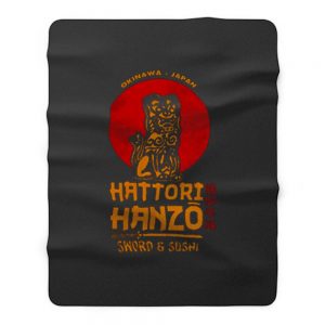 Hattori Hanzo Okinawa Sword And Sushi Fleece Blanket