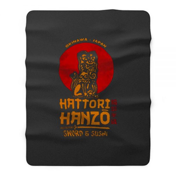 Hattori Hanzo Okinawa Sword And Sushi Fleece Blanket