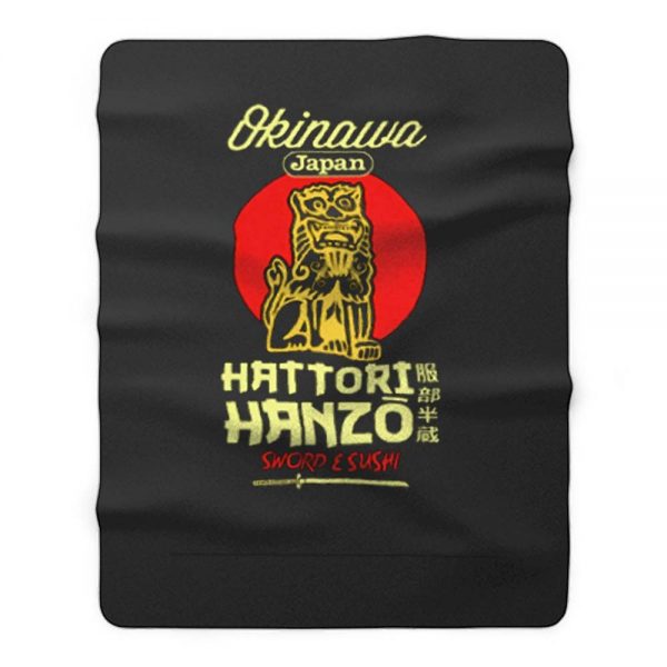 Hattori Hanzo Sword and Sushi Anime Bill Kill Movie Cult Manga Fleece Blanket