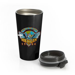 Heavy Cotton Van Halen 1984 World Tour Men Black Concert Stainless Steel Travel Mug