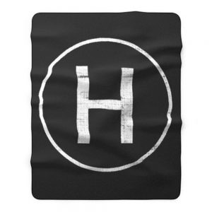 Helicopter Landing Pad Pilot Fleece Blanket