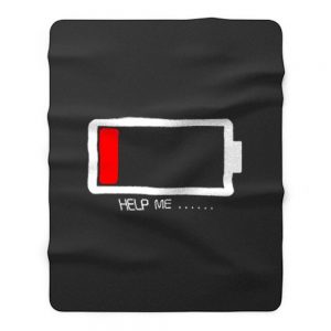 Help Me Low Battery Fleece Blanket