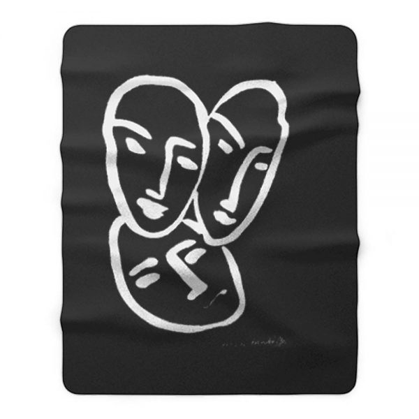 Henri Matisse Apollinaire Three Heads to Friendship 1952 Fleece Blanket