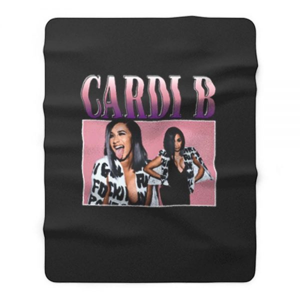 Hot Pink Cardi B Music Fleece Blanket