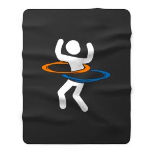 Hula Hooping With Portals Portal Fleece Blanket