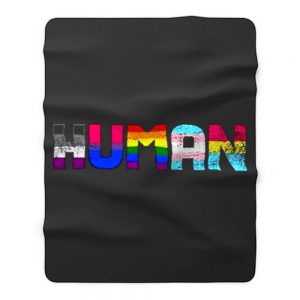 Human Lgbt Gay Pride Month Transgender Rainbow Equal Fleece Blanket