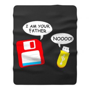 I Am Your Father Funny Computer Geek Fleece Blanket