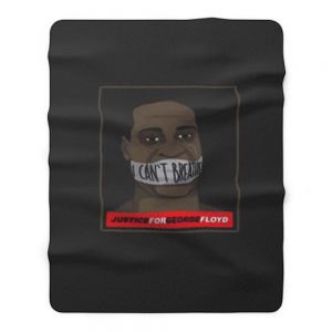 I Cant Breathe Retro George Floyd Fleece Blanket