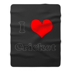 I Love Cricket Fleece Blanket