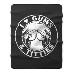 I Love Guns Fleece Blanket