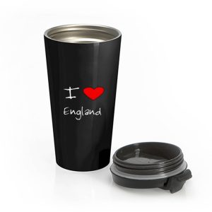 I Love Heart England Stainless Steel Travel Mug