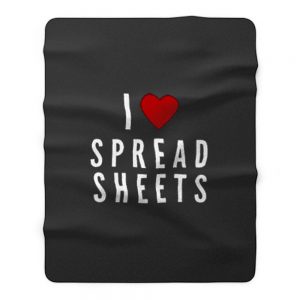 I Love Spreadsheets Fleece Blanket