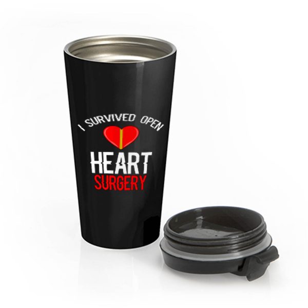 I Survived Open Heart Surgery Men Women Stainless Steel Travel Mug