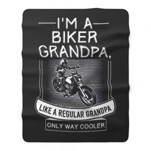 Im A Biker Grandpa Fleece Blanket