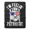 Im Feelin Willie Patriotic Murica Willy Nelson 4th of July Fleece Blanket