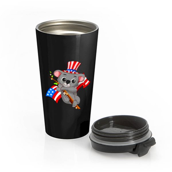 Independence Day Koala Stainless Steel Travel Mug